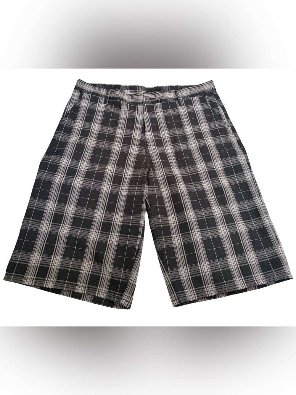 Genuine Dickies Men’s Black Grey Longline Bermuda Shorts Size 36